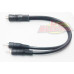 CABLE Y 2RCA MACHO A RCA HEMBRA 30CM